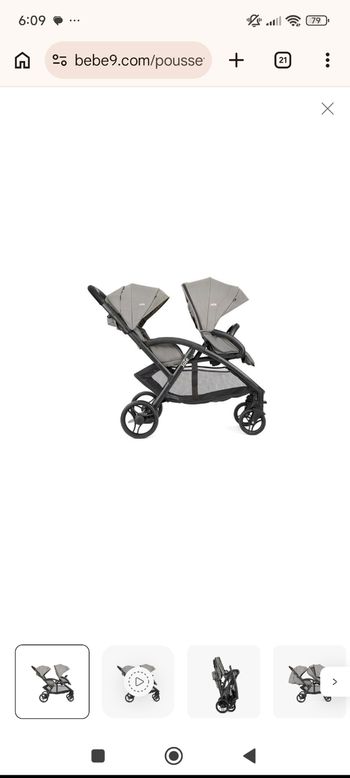 Pousette double joie