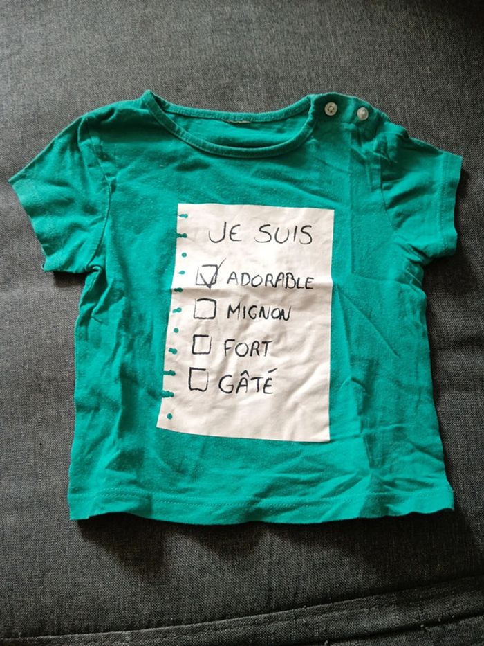Lot t-shirt 9mois - photo numéro 5