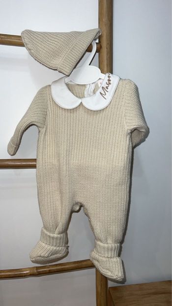 Ensemble bébé en maille personnalisé brodé 