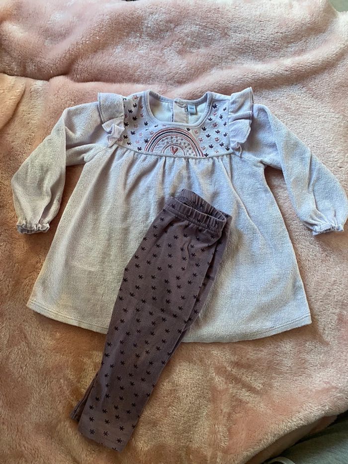 Ensemble haut pilou + legging 12m/1an