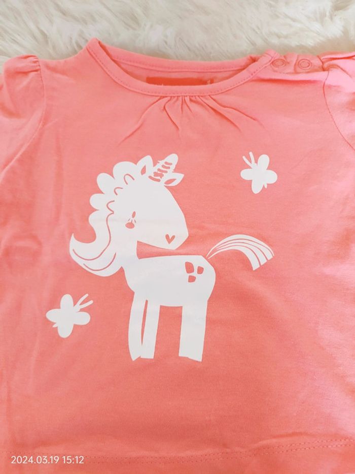 T-shirt licorne tissaia 12 mois - photo numéro 2