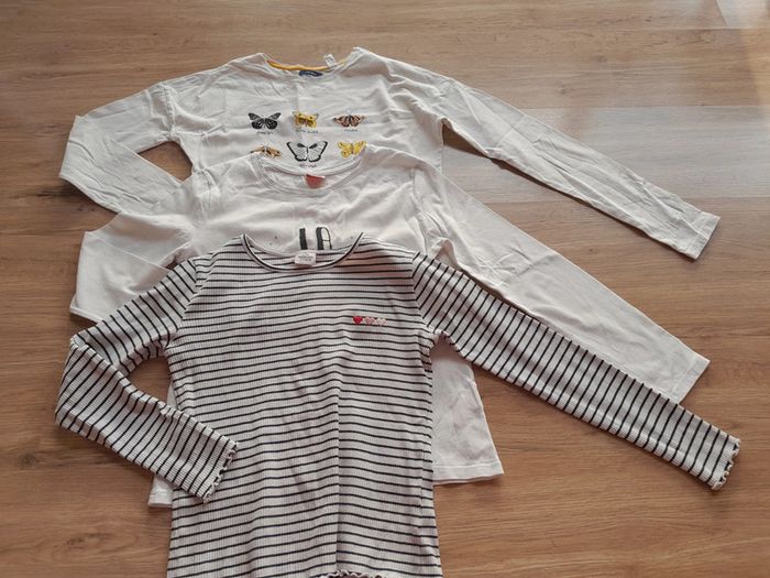 Lot 3 tee-shirts manches longues fille 12 ans