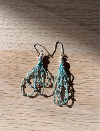 Boucles d'oreilles bleues