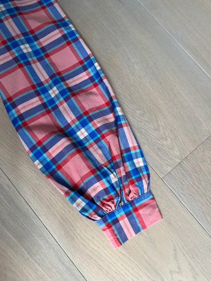 Robe portefeuille fermé à carreaux t.36 - photo numéro 5