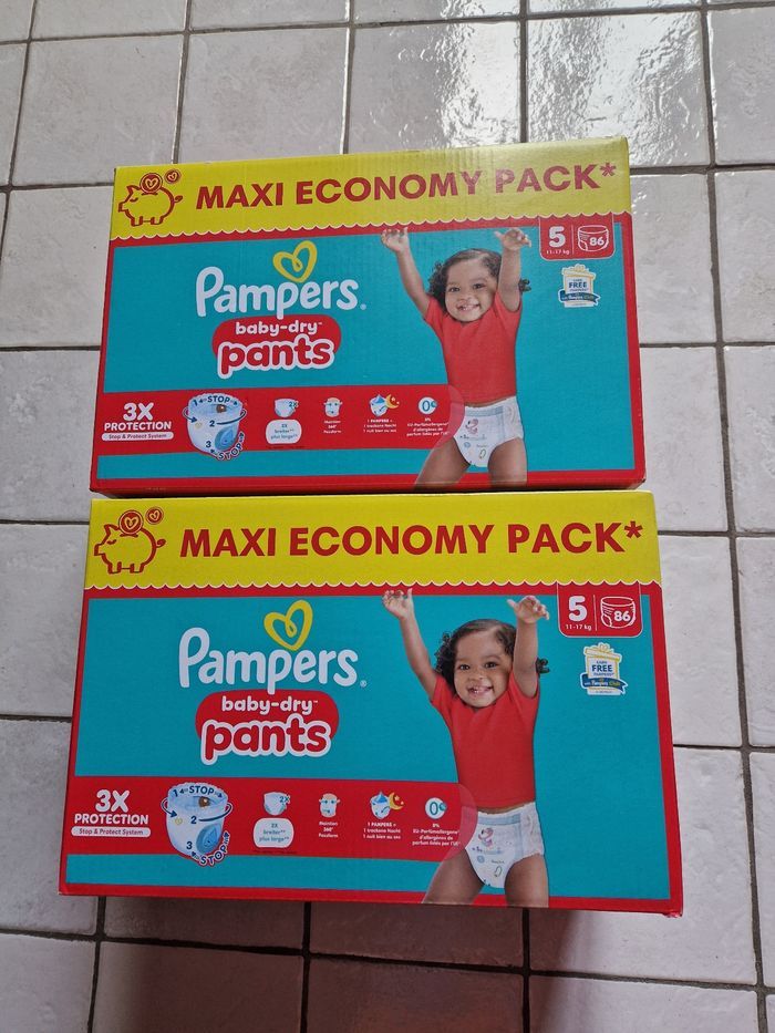 172 couches culotte Pampers baby-dry pants taille 5