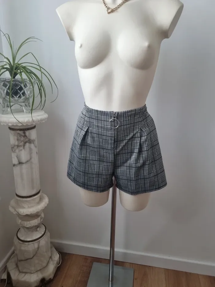 Short vichy en coton