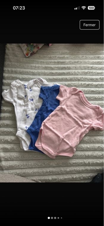 Lot bodies manche courte 