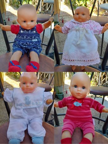 👶🏼 LOT : 4 poupons Corolle 30/36 centimètres (Années 1994, 1995, 2000)