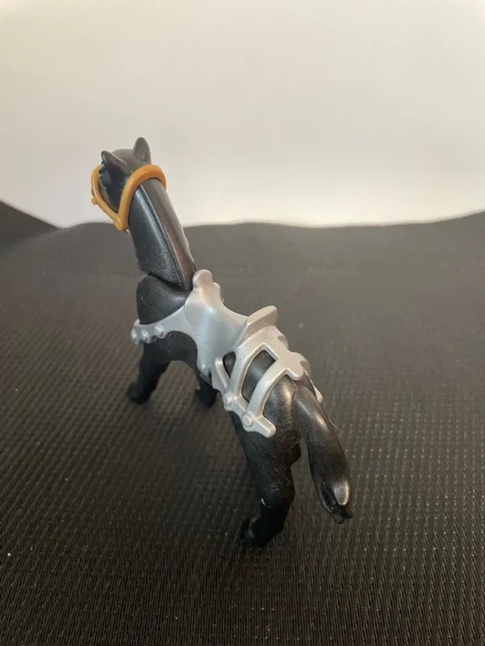 Playmobil figurine cheval noir avec parure chevalier moyen âge médiéval - photo numéro 4