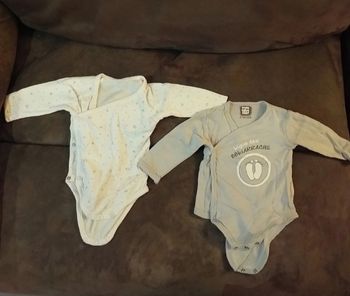 Lot de 2 bodies manches longues croisés