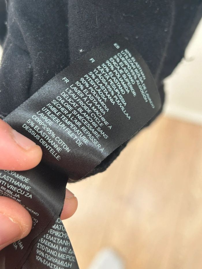 Robe légère en coton noir avec broderie - h&m taille s - photo numéro 6