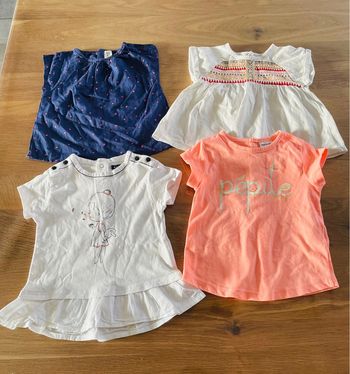 Lot de 4 tee shirts 12 mois