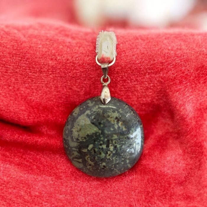 Pendentif ronde ,jaspe kambamba - photo numéro 2