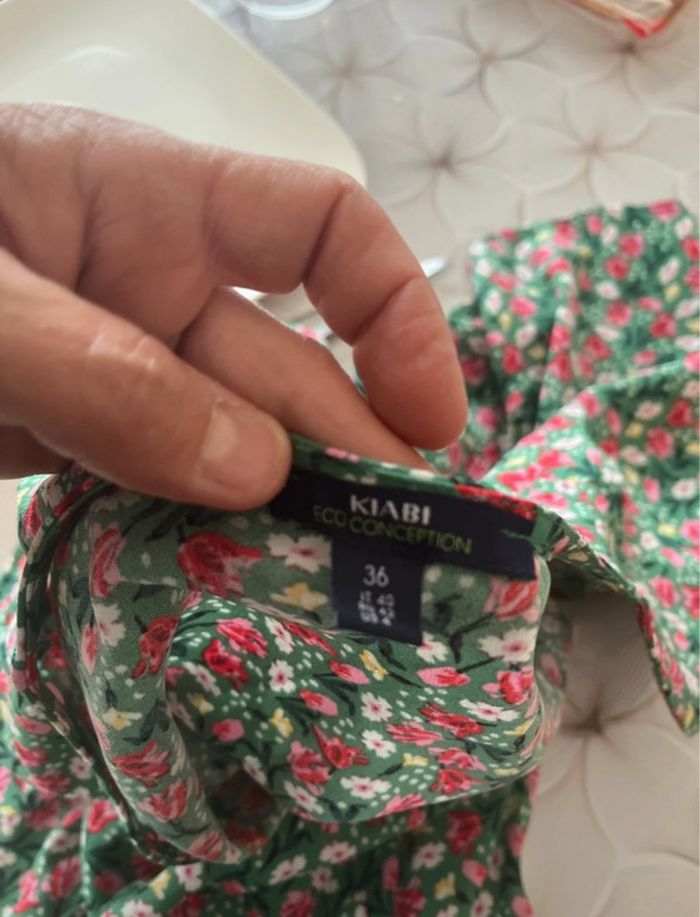 Robe verte à fleur - photo numéro 4