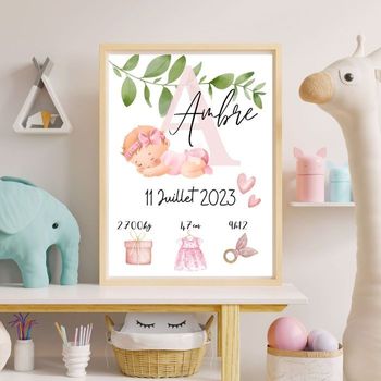 affiche naissance personnalisé