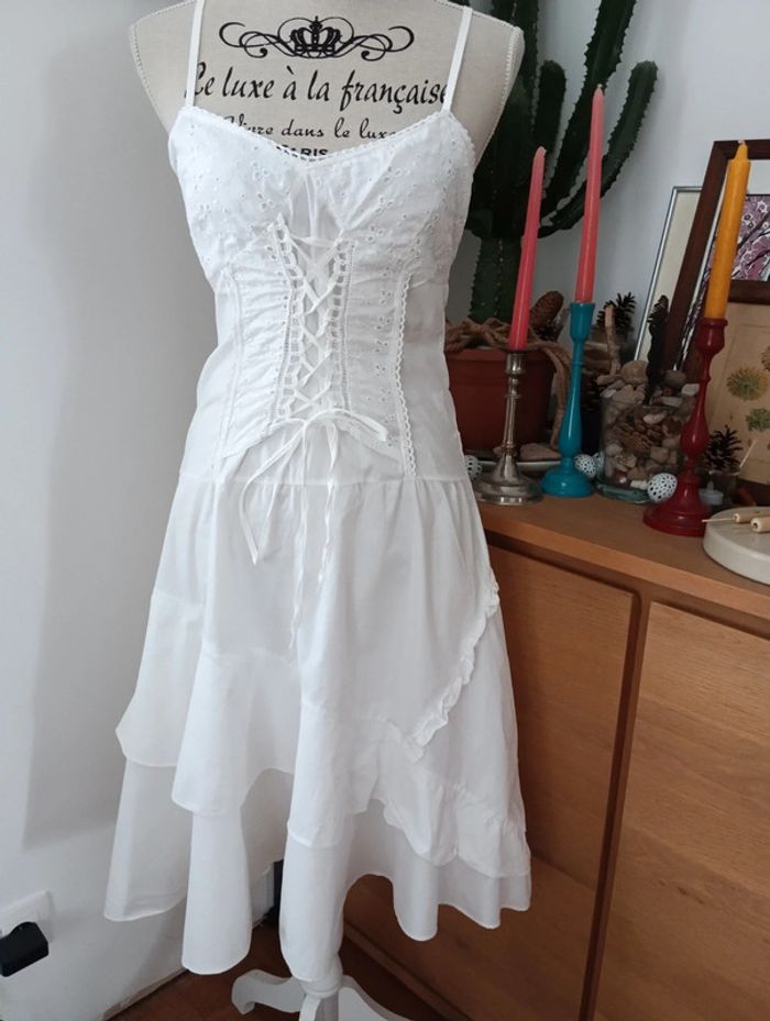 Robe blanche en coton - photo numéro 2