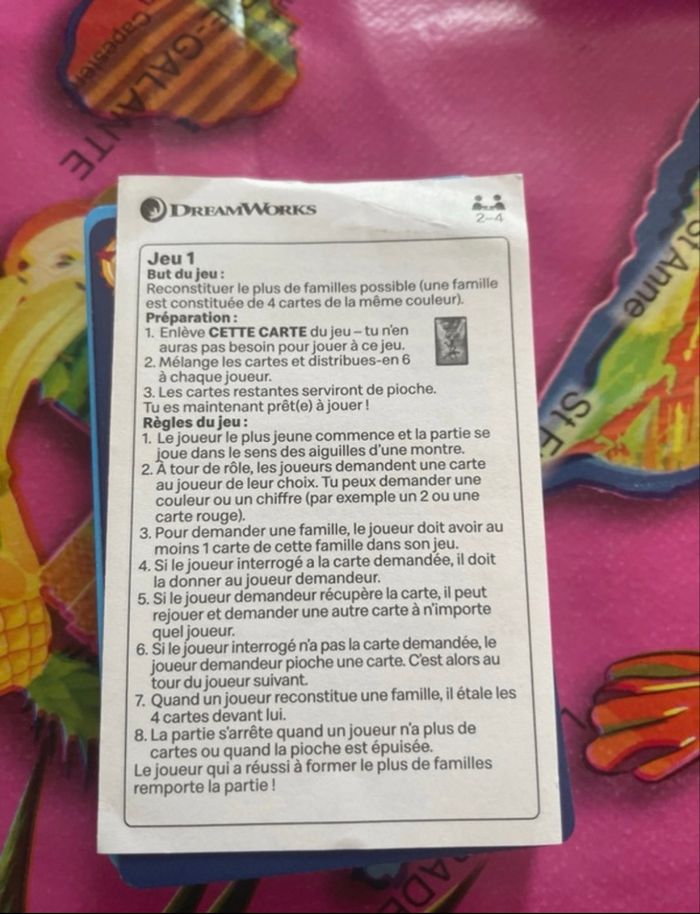 Jeu de cartes DreamWorks - photo numéro 2