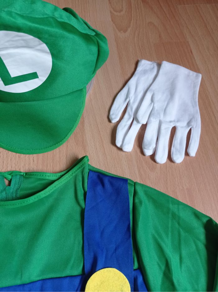 Déguisement combinaison luigi et accessoires 5-6ans - photo numéro 2