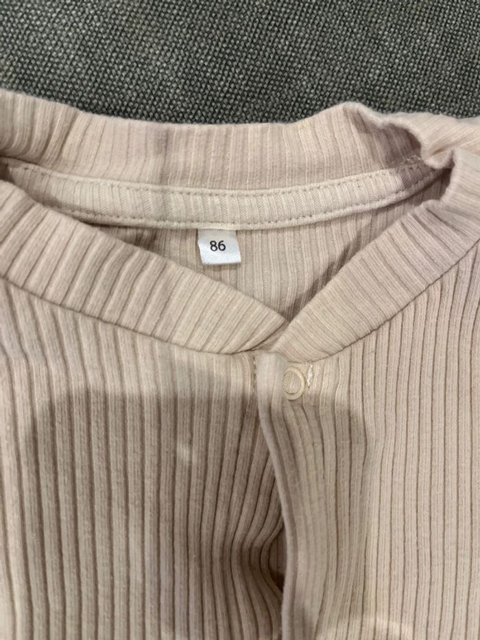 Lot de 2 pyjama beige et marron 86 cm 18 mois - photo numéro 3