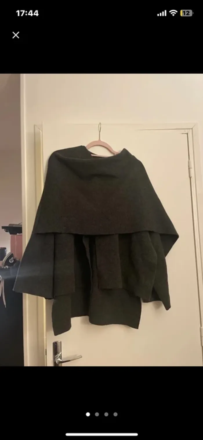 Manteau cape gris Zara
