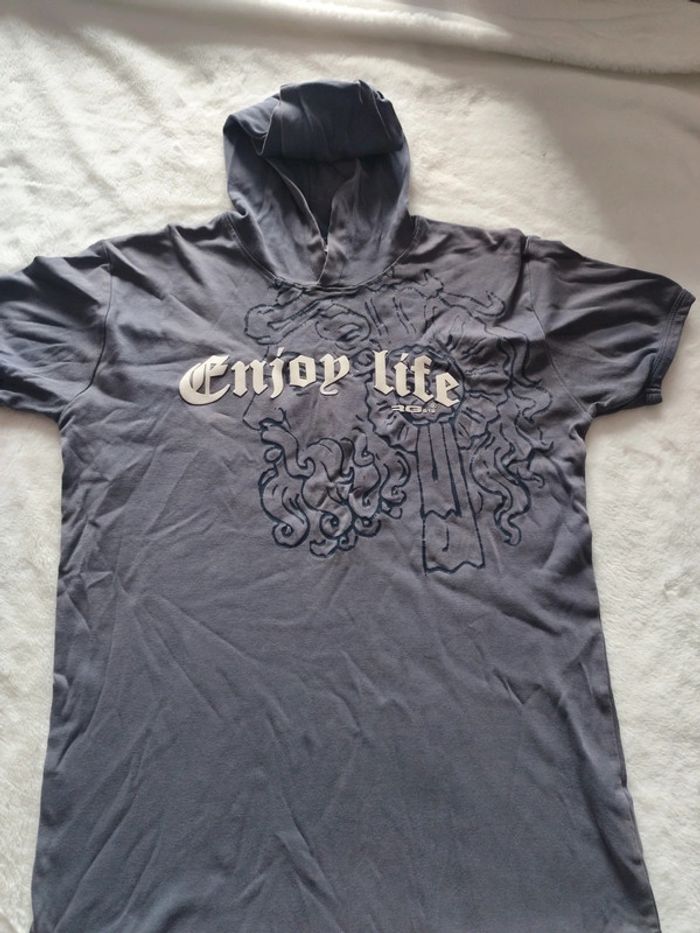 Maillot manche courte avec capuche homme taille L