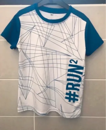 Tshirt bleu et blanc zeeman garçon polyester