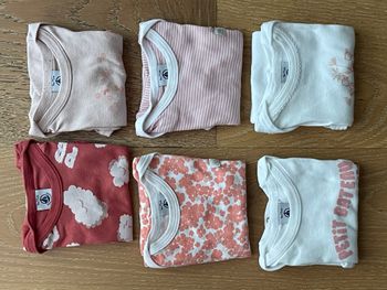 Petit Bateau lot 6 bodies manches courtes 9 mois