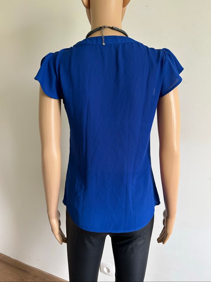 Blouse bleue à manches courtes Morgan taille 36 jamais portée - photo numéro 5