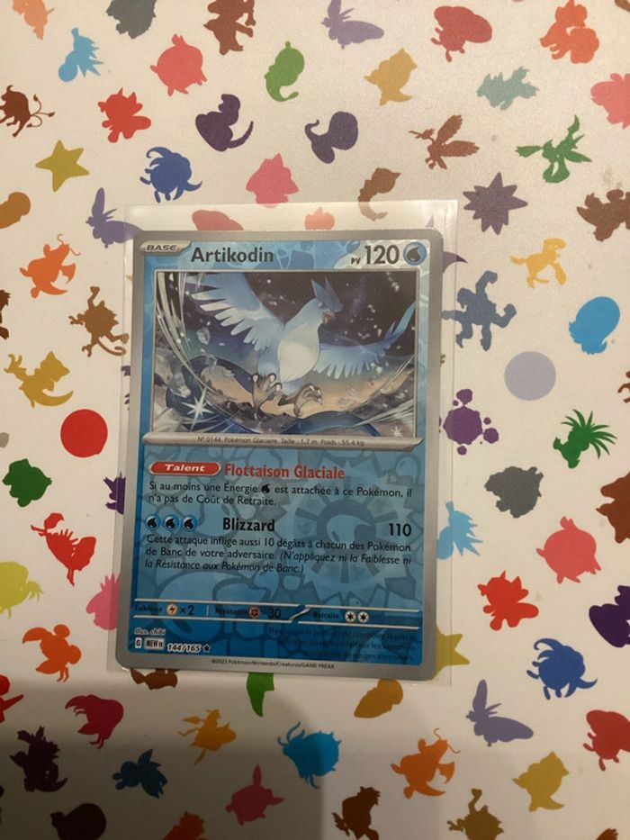 carte Pokémon artikodin reverse 144/165 EV3.5 collection 151 FR neuf sortie de booster