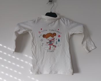 Sous-pull blanc In Extenso - Motif Patineuse - Coton Bio - 3 ans (98cm)