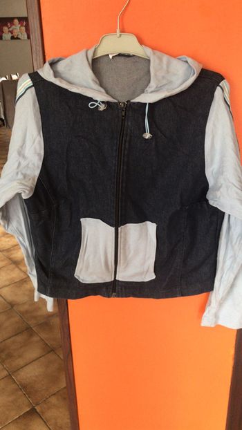 Veste jean avec manches genre tee shirt