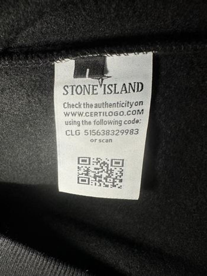 Sweat Stone Island noir badge manche – taille L,  avec certilogo - photo numéro 8