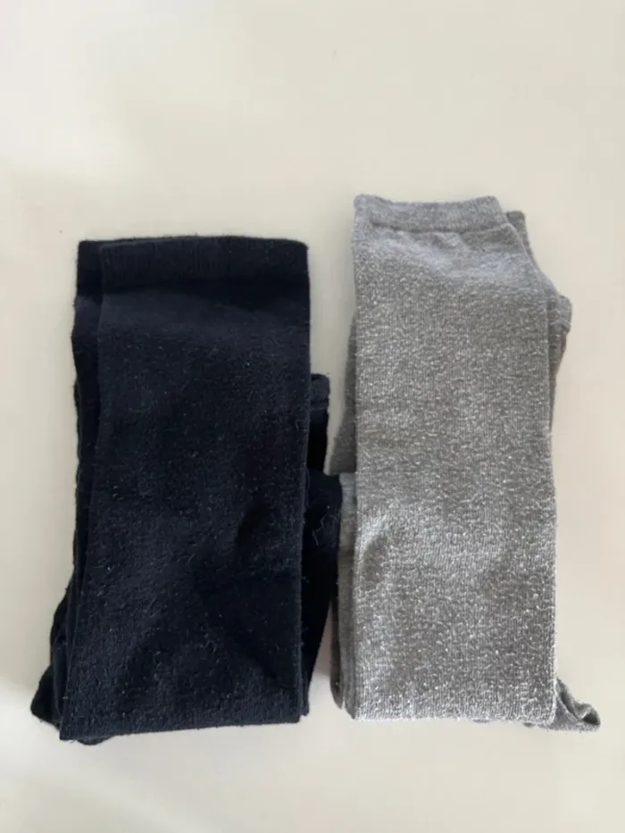 2 Collants sans pieds fille