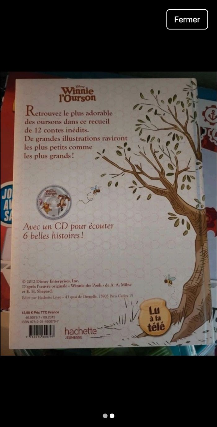 Livre Winnie L'ourson  Les contes de Winnie avec 1 CD - photo numéro 2