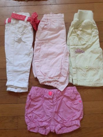 Lot pantalons, short. 3 mois