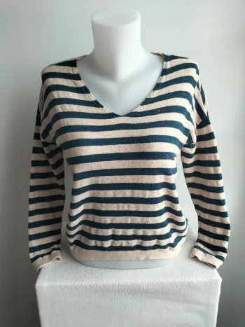 Pull Léger Femmes Col V - Tommy Hilfiger - Denim - Taille XXS