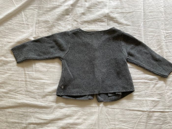 Veste grise pailletée obaibi 12 mois - photo numéro 4