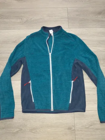 Gilet polaire bleu chiné marine