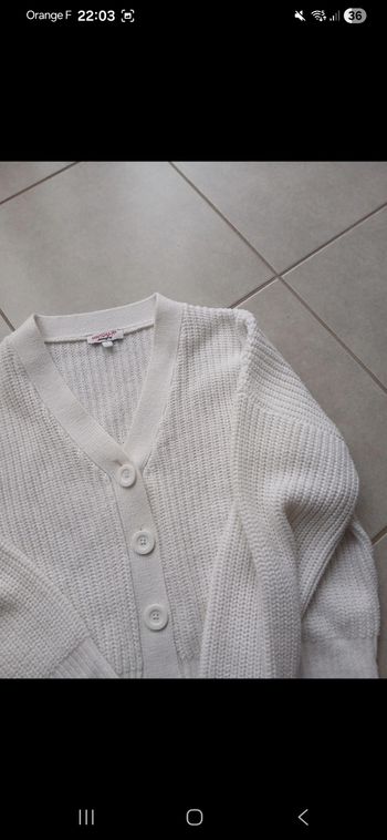 Cardigan pull blanc