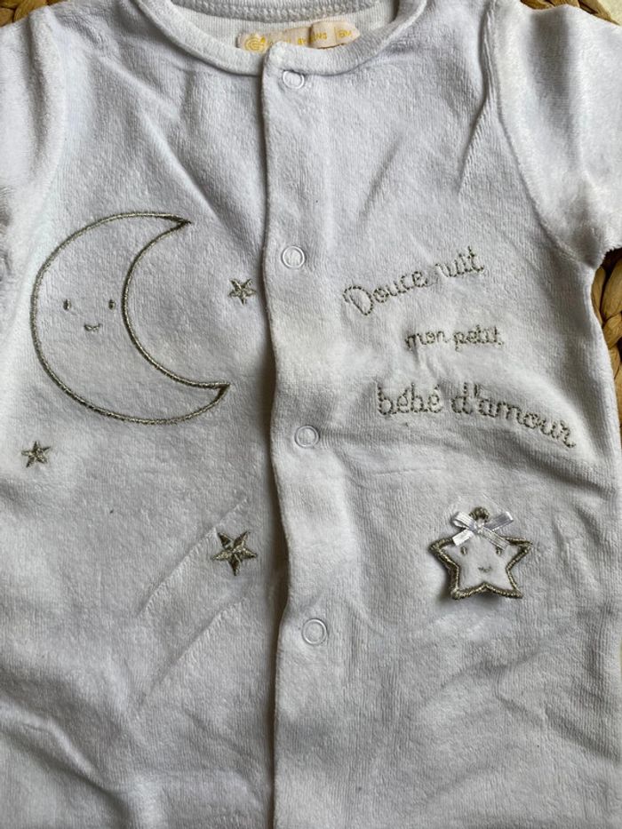Pyjama blanc mixte 6 mois - photo numéro 2