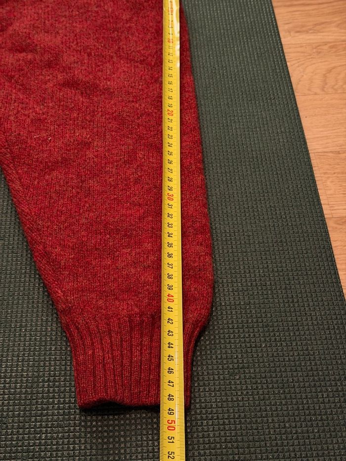 Pull Jersey Burberry London Taille S M Unisex Femme Homme Laine Rouge Bordeaux - photo numéro 7