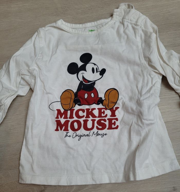 T shirt manches longues Disney Mickey 18 mois