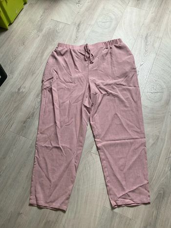 Pantalon fluide rose été 46