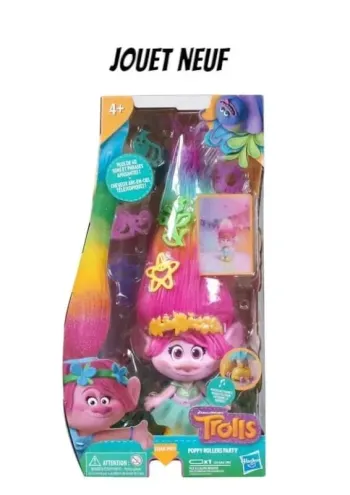 Poupée Trolls Poppy Rollers Party + Son 20x38cm (Langue : Français)