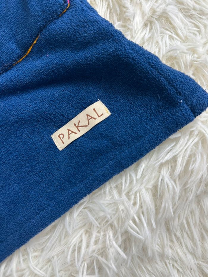 Poncho bleu éponge Pakal ETHNIC taille 0-3 ans - photo numéro 2