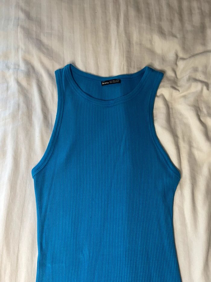 Robe bershka bleu azur - photo numéro 3