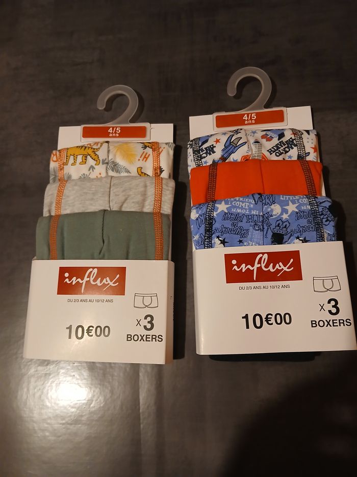 lot de 6 boxers garcon en coton 4/5 ans