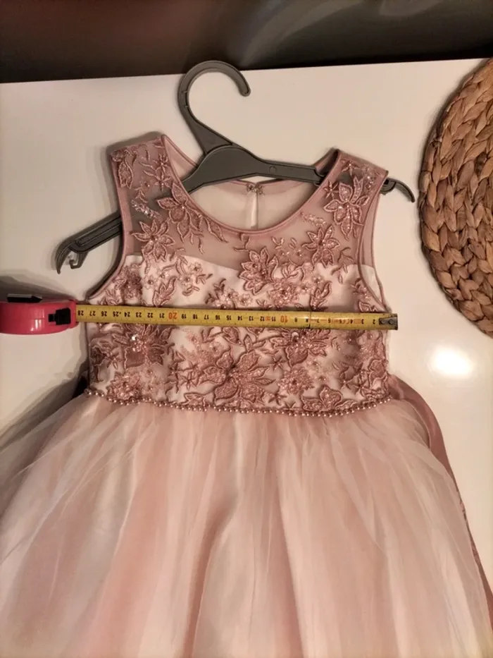 Robe de cérémonie mariage baptême rose pâle - photo numéro 9