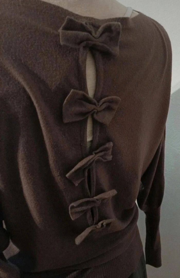 Superbe pull long chauve souris dos nu - photo numéro 2