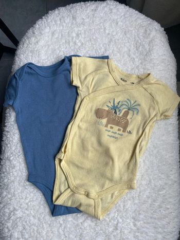 Lot 2 bodies manches courtes gémo 6 mois